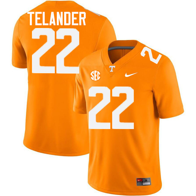 #22 Jeremiah Telander UT Vols Jerseys,Tennessee Volunteers College Football Jerseys Stitched-Orange